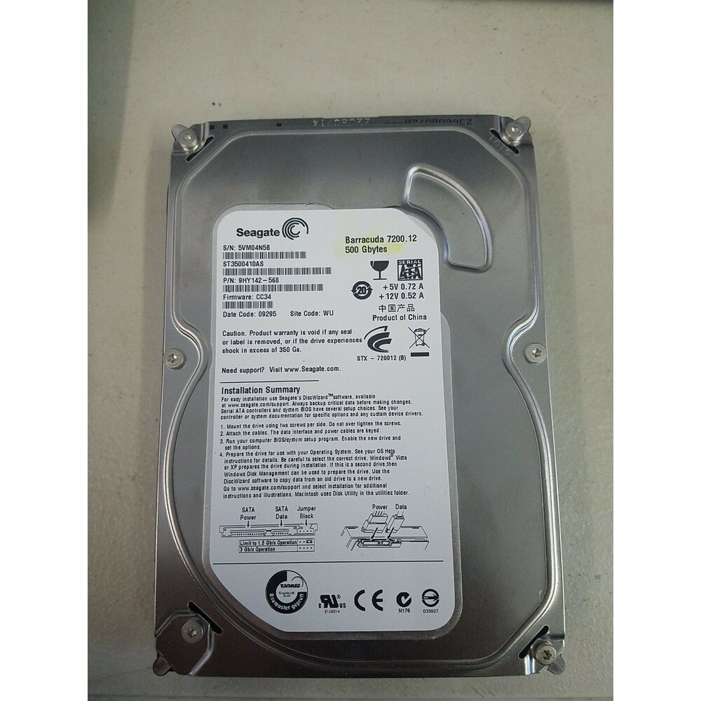 Seagate 500GB SATA 3.5 Hard Drive